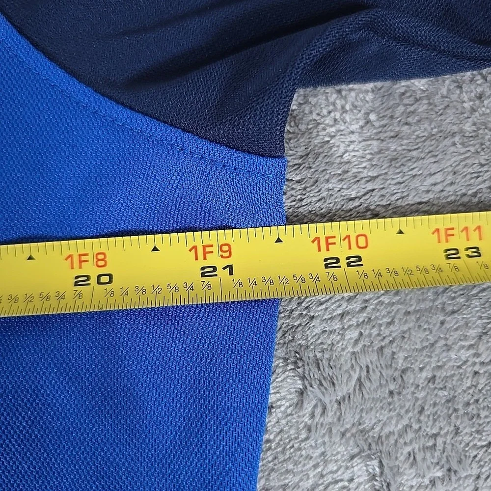 Nike Shirt Mens Medium Blue Raglan Polo‎ Short Sleeve Outdoors Dri-Fit Casual